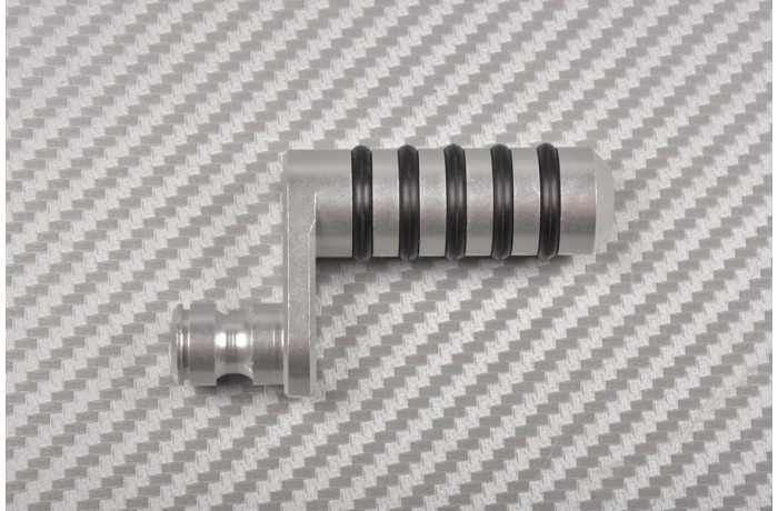 Gear pedal tip in anodised aluminum