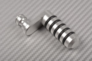 Gear pedal tip in anodised aluminum
