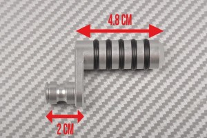 Gear pedal tip in anodised aluminum