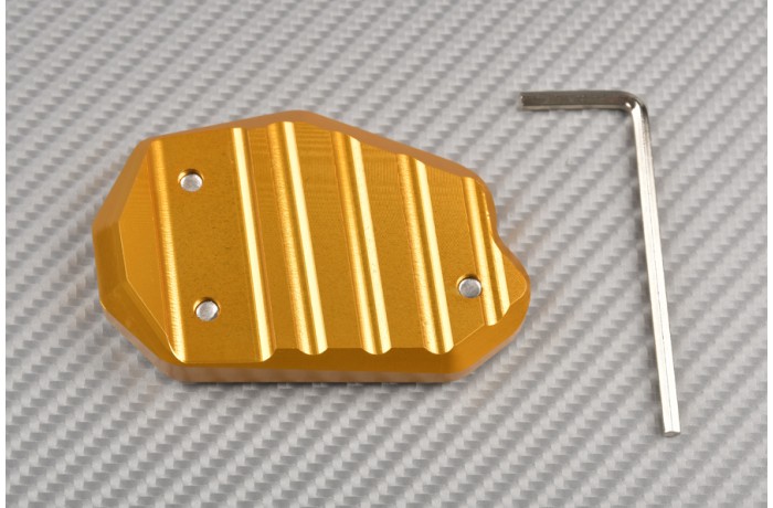 Anodised aluminum sidestand foot enlarger for many KAWASAKI