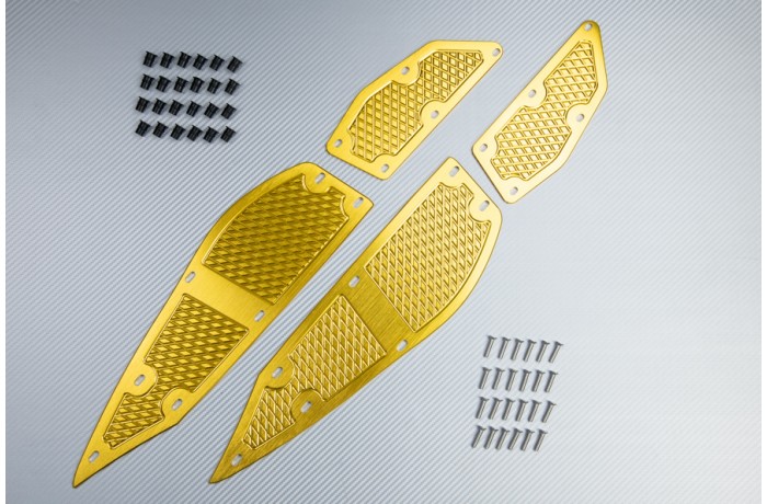 Set poggiapiedi anteriori + Poggiapiedi posteriori YAMAHA XMAX 125 / 300 / 400 2018 - 2021
