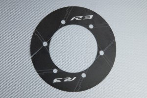 Transmission belt cover in anodised aluminum YAMAHA YZF R3 2016 - 2021