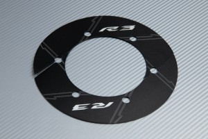 Transmission belt cover in anodised aluminum YAMAHA YZF R3 2016 - 2021