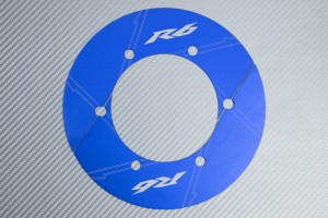 Transmission belt cover in anodised aluminum YAMAHA R6 2003 - 2021
