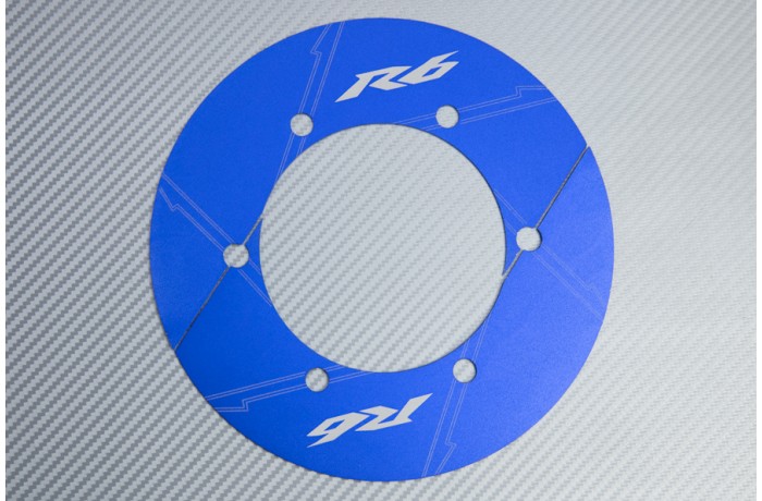 Transmission belt cover in anodised aluminum YAMAHA R6 2003 - 2021