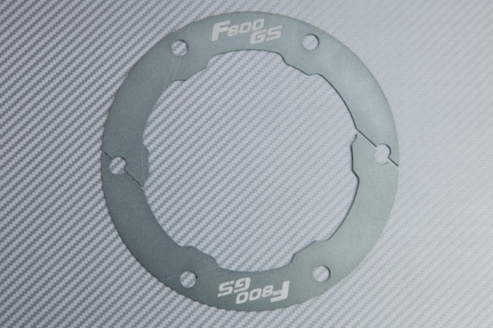 Transmission belt cover in anodised aluminum BMW F800 / F700 GS 2013 - 2018