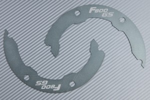 Transmission belt cover in anodised aluminum BMW F800 / F700 GS 2013 - 2018
