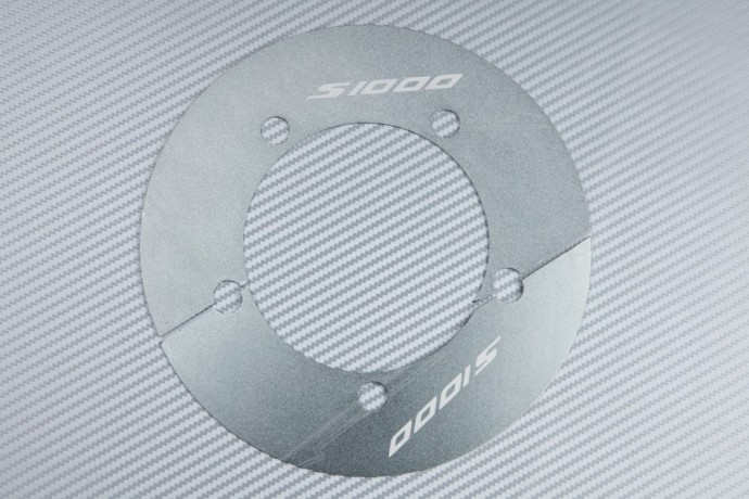 Transmission belt cover in anodised aluminum BMW S1000 R / RR / XR