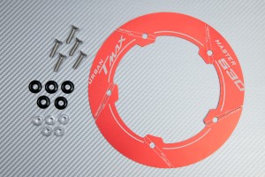 Transmission belt cover in anodised aluminum YAMAHA TMAX 530 2012 - 2016  / Design 2