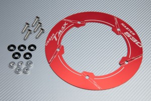 Transmission belt cover in anodised aluminum YAMAHA TMAX 530 2012 - 2016  / Design 2