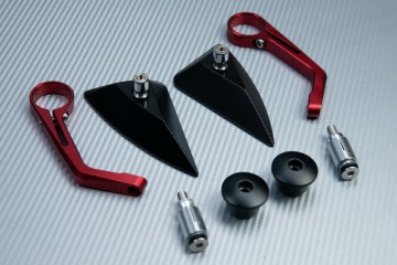 Paire de rétroviseurs embout de guidon Design Triangle