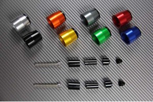 Pareja de contrapesos de manillar en aluminio anodizado diseño 2