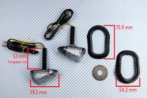 Pareja de intermitentes LED delanteros gota de agua Honda CB / CBR / VTR / 500 / 600 / 900 1990 - 2003