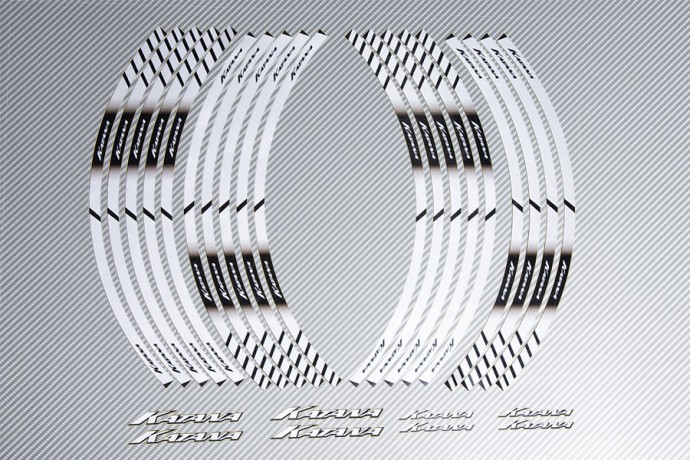 Strisce nastro adesivo racing per cerchio ruota SUZUKI - Modello KATANA