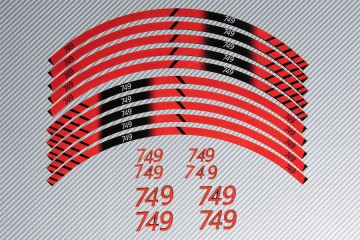 Stickers de llantas Racing DUCATI - Modelo 749