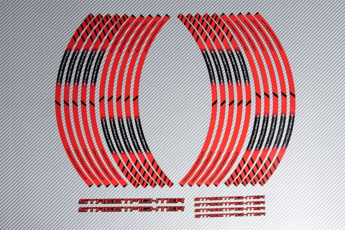 Strisce nastro adesivo racing per cerchio ruota DUCATI - Modello STREETFIGHTER