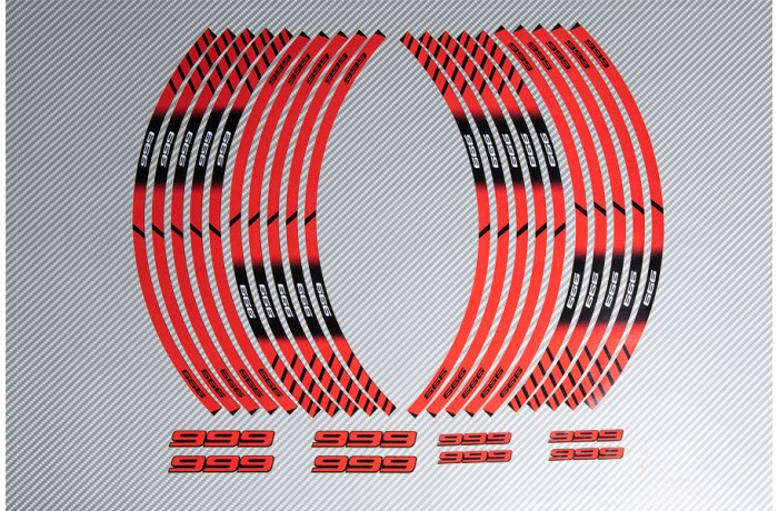 Strisce nastro adesivo racing per cerchio ruota DUCATI - Modello 999