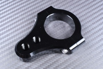 Steering damper fastening clamp for fork arm