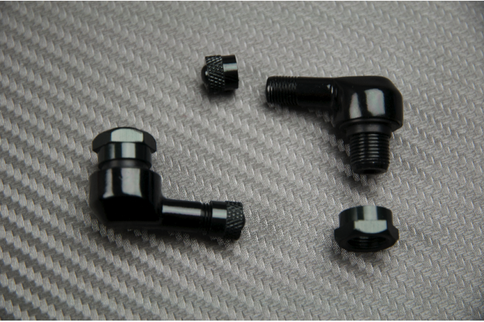 Paire de Valves coudées en aluminium anodisé 8.3 mm - DESIGN 1
