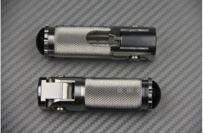 Paar klappbare Fußstützen für Rastenanlage