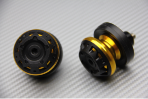 PAIR OF ANODISED ALUMINUM M8 SWING ARM SPOOLS