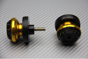 PAIR OF ANODISED ALUMINUM M8 SWING ARM SPOOLS