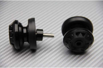 PAIR OF ANODISED ALUMINUM M10 SWING ARM SPOOLS