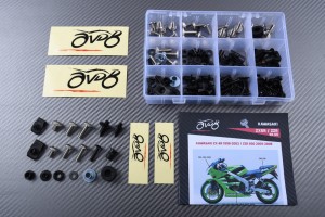 Kit de visserie AVDB spécifique pour carénages KAWASAKI ZX6R 1998 - 2002 / ZZR 600 2005 - 2008