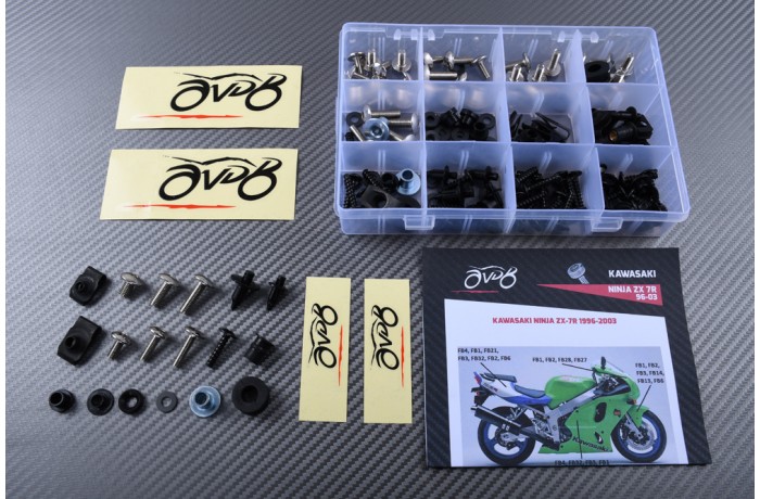 AVDB complementary Hardware / Bolts & Screws Kit for Fairing KAWASAKI NINJA ZX7R 1996 - 2003