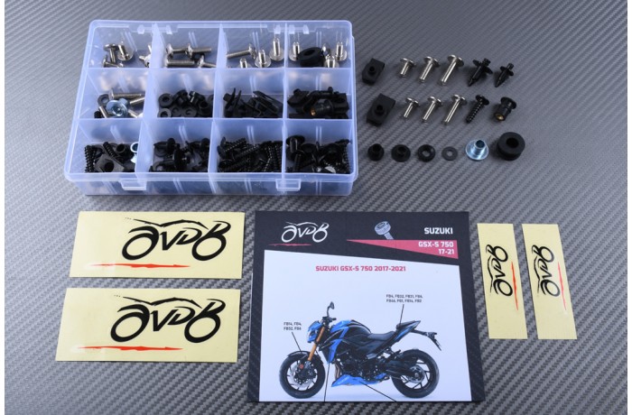 Kit de visserie AVDB spécifique pour carénages SUZUKI GSXS 750 2017 - 2021