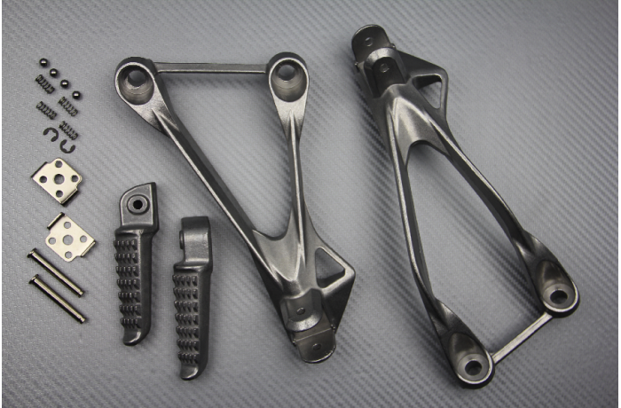 Pareja de estriberas reposapiés traseras KAWASAKI ZX6R 636 05 / 08