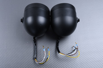 Adaptable Round double Headlight with Bulbs