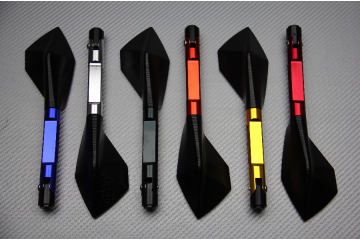 Paar Rückspiegel aus eloxiertem Aluminium