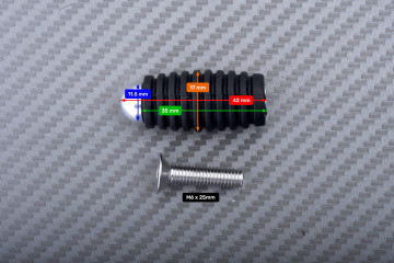Punta del cambio de velocidades / de freno de aluminio anodizado