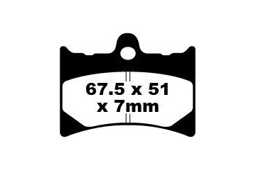 Coppia pastiglie freno EBC FA126HH FA126TT Utilizzo strada