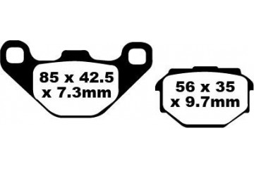 Set of EBC brake pads Road use FA173