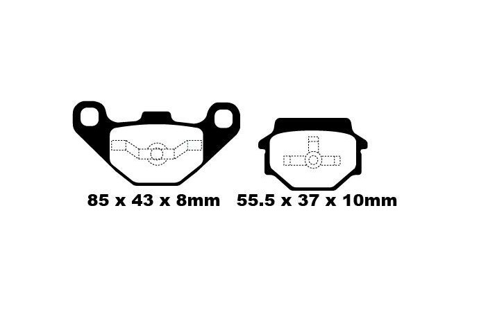 Set of EBC brake pads Road use FA251