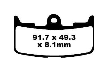 Set of EBC brake pads Road use FA345HH