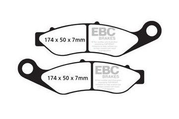 Set of EBC brake pads Road use FA638HH
