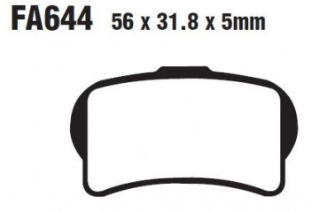 Set of EBC brake pads Road use FA644TT