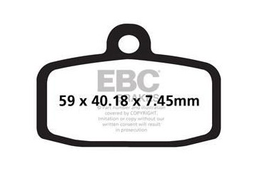 Juego de pastillas de freno EBC FA612TT Uso en carretera