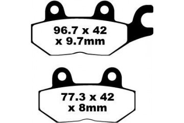 Set of EBC brake pads Road use FA215/2HH FA215/2