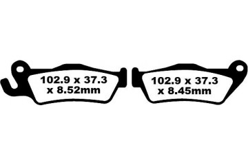 Jeu de plaquettes de frein EBC FA438HH Utilisation Route