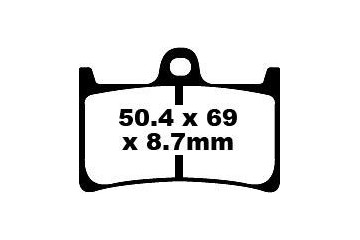 Set of EBC brake pads Road use EPFA380HH