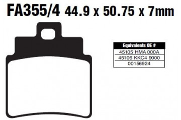 Set of EBC brake pads Performance Intensive Use FA355/4R