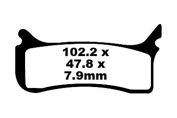 Set of EBC brake pads Performance Intensive Use MXS406