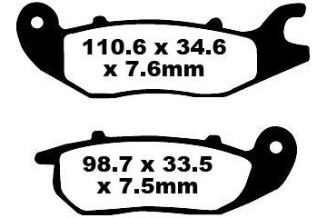 Jeu de plaquettes de frein EBC SFA375 Utilisation Ville et Route
