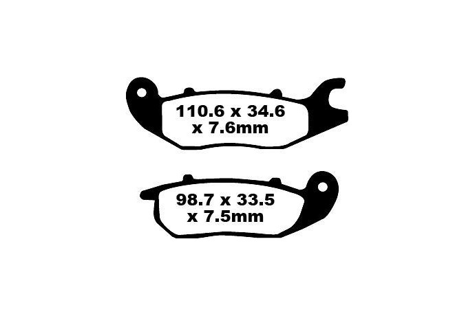 Jeu de plaquettes de frein EBC SFA375 Utilisation Ville et Route