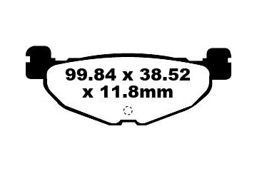Jeu de plaquettes de frein EBC SFAC408 SFA408HH Utilisation Ville et Route