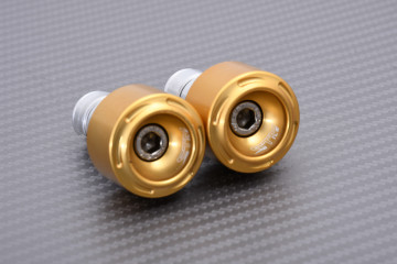 Pair of universal STM aluminium handlebar ends 35mm with 14mm mounting